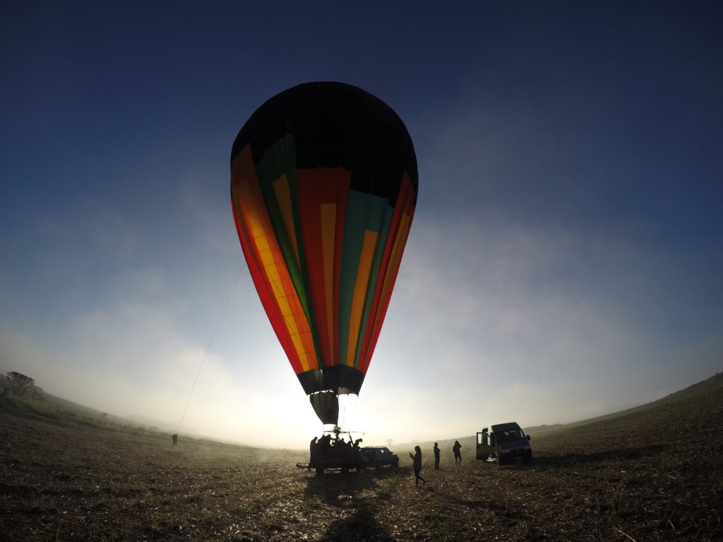 Voo de balão em Boituva, SP (Foto: Gabriel Bester)